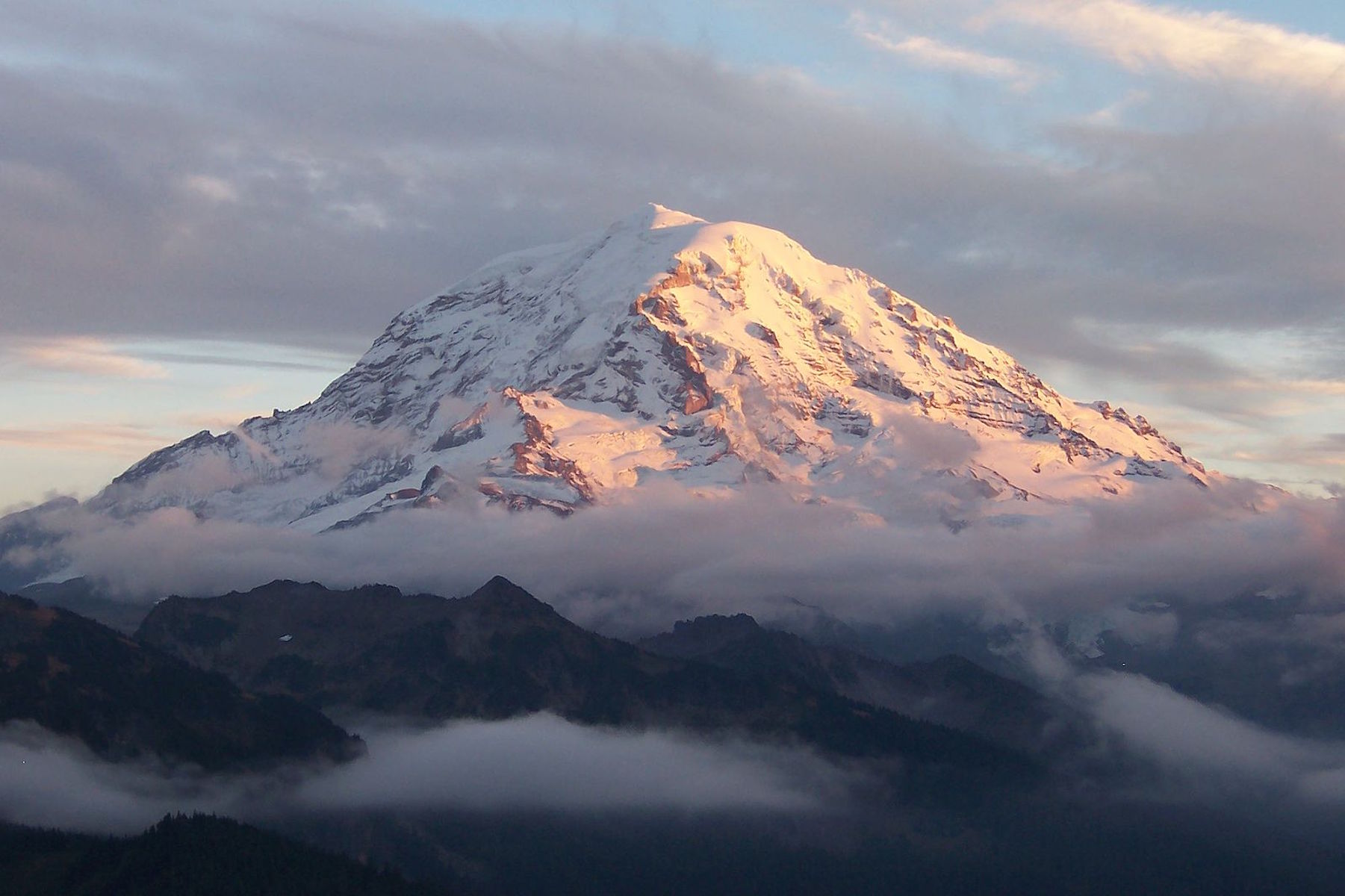 Sunset on Mt. Rainier.